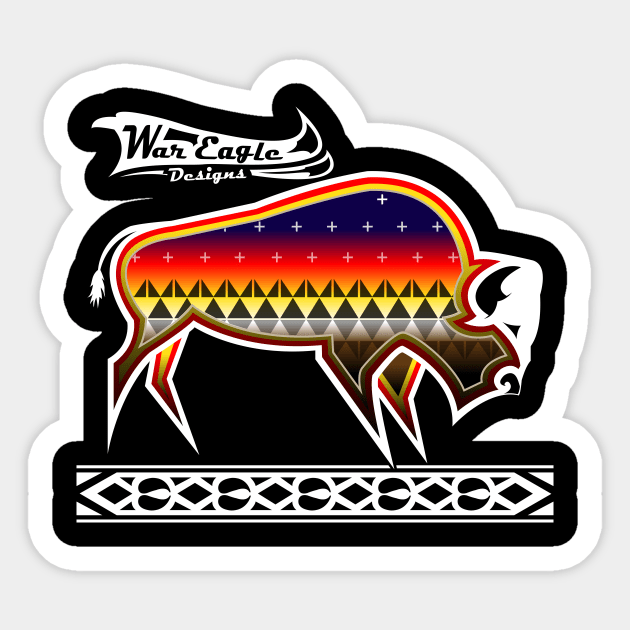 Protecting the people White Buffalo Sticker by melvinwareagle